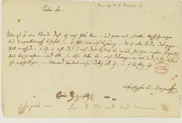 Lettre de Mozart à un franc-maçon, janvier 1786